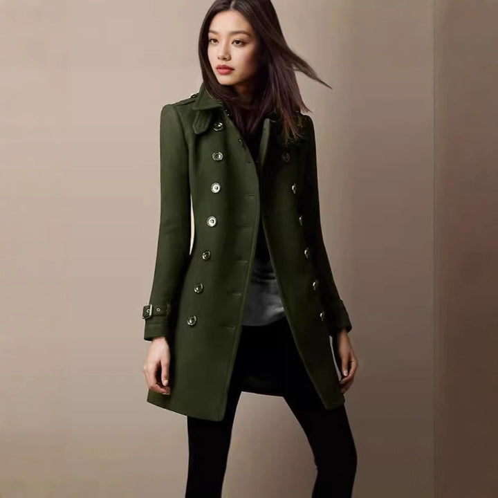 Wool coat for women with an elegant button design Lune London