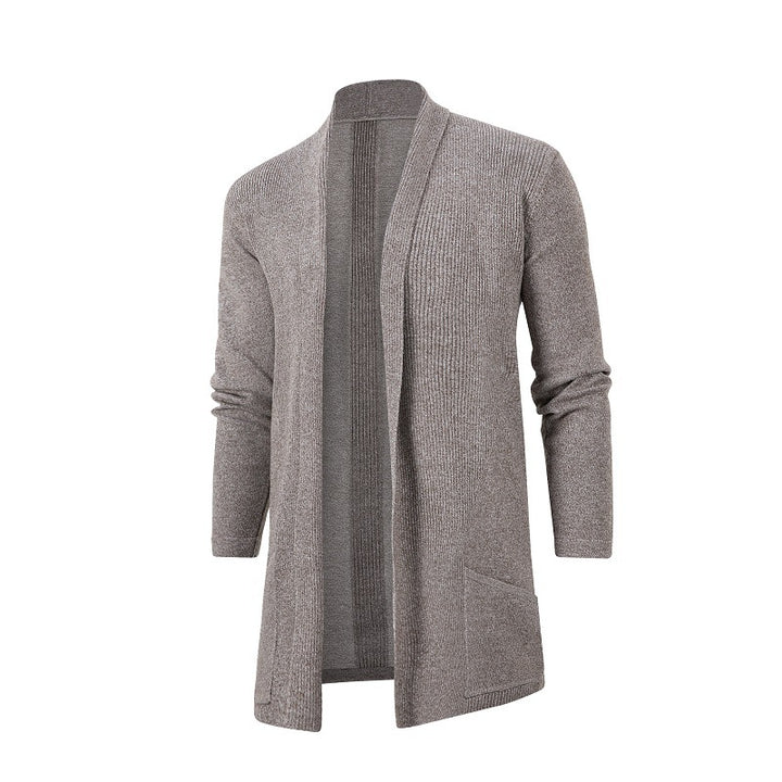 Open-cut knitted jacket for men with practical pockets Lune London