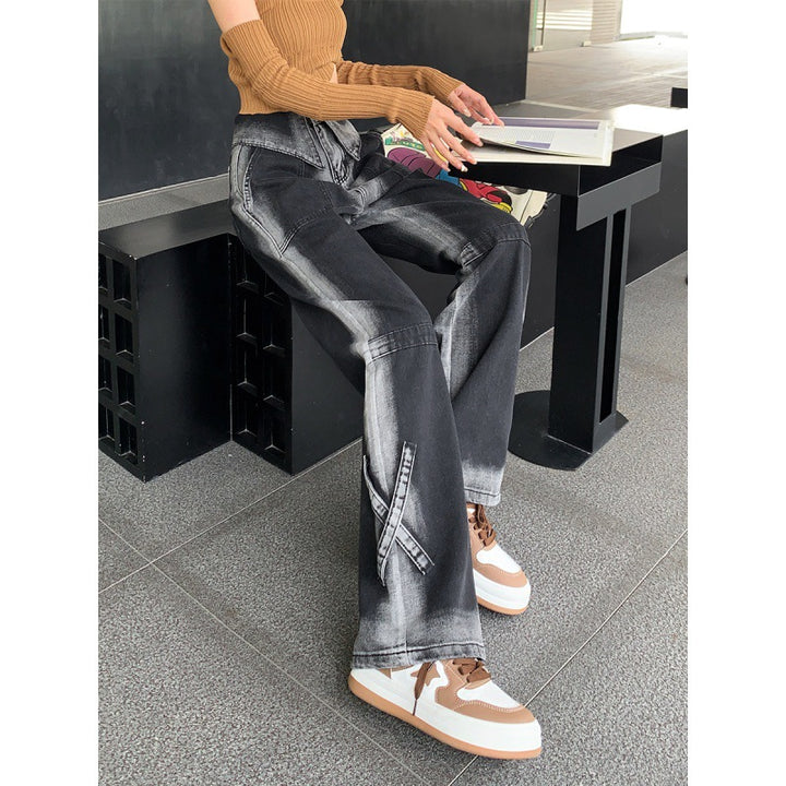 Jeans larges pour femmes avec des fentes latérales innovantes Chic & Stil