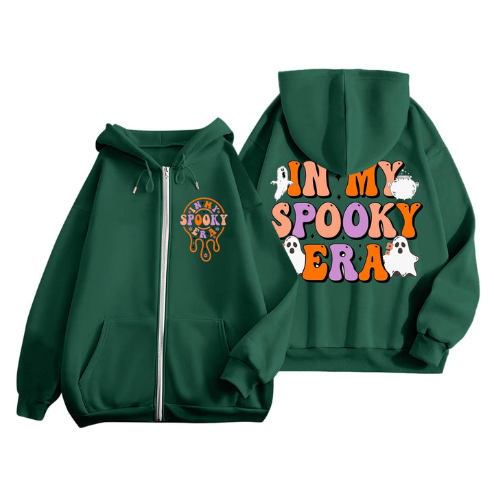 Hoodie pour femmes avec imprimé effrayant et poches kangourou Chic & Stil