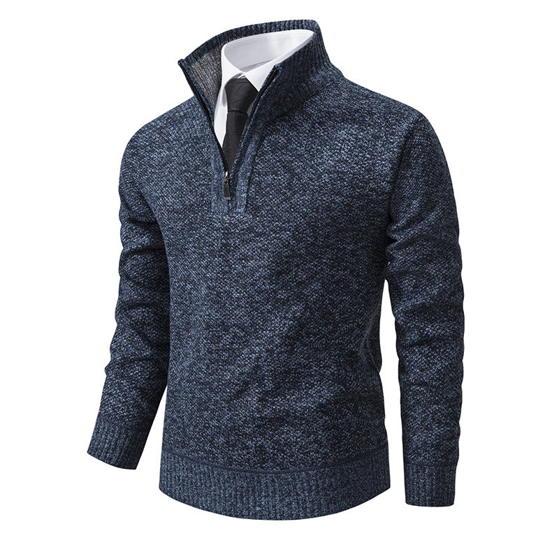 Sweater for men with a high collar and attractive zip Lune London
