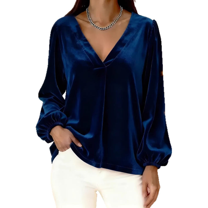 Blouse en viscose à la mode pour femmes avec des manches ballon Chic & Stil