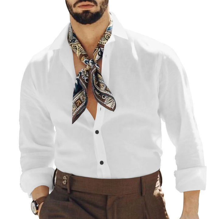 Classic long sleeve shirt for men with trendy collar and elegant button placket Lune London