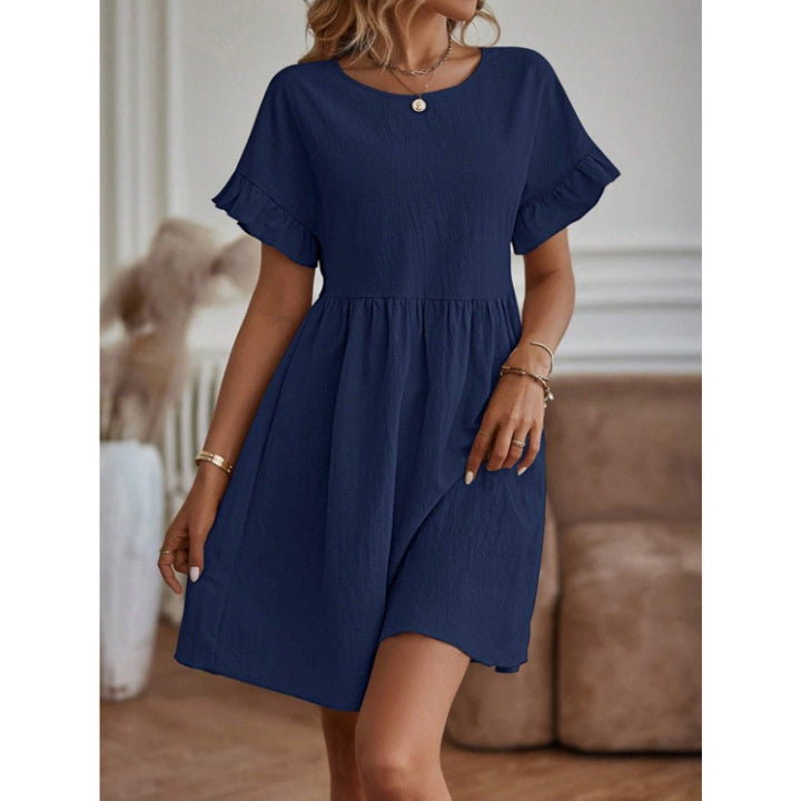 Summer dress for women with ruffled hem Lune London