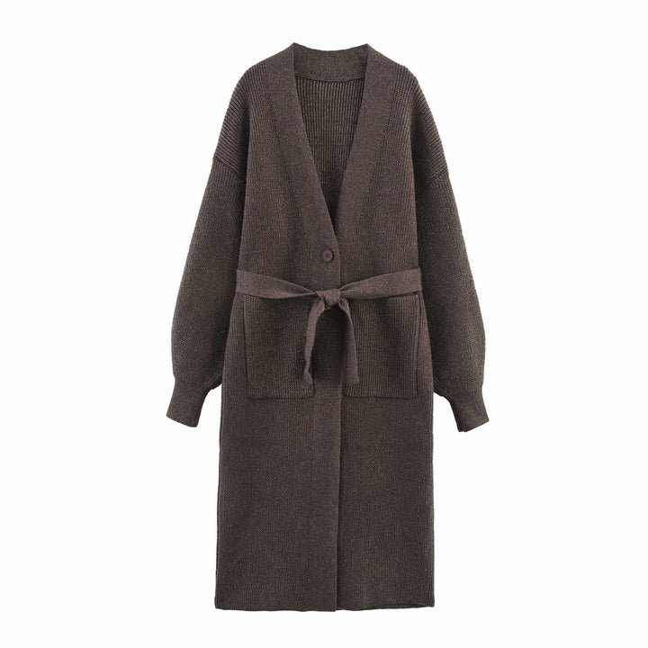 Elegant women's cardigan with belt at the waist Lune London