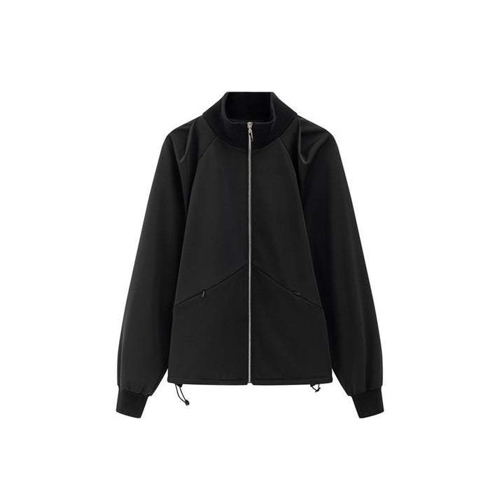 Women's sporty transitional jacket with high collar and practical zip pockets Lune London