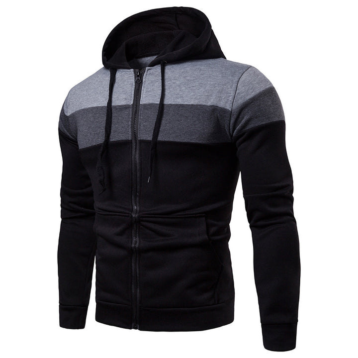 Sporty hooded jacket for men with colorblock design Lune London