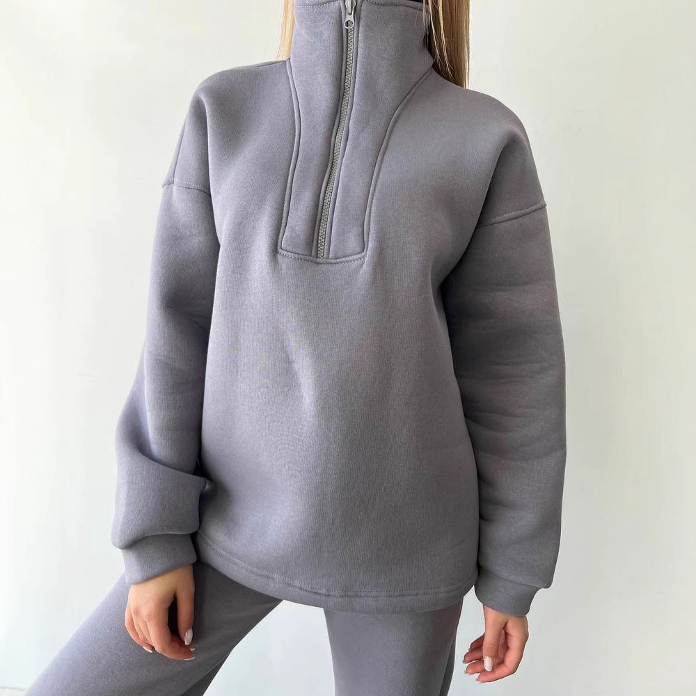 Women's casual sweatshirt jumpsuit and jogging pants with zipper Lune London
