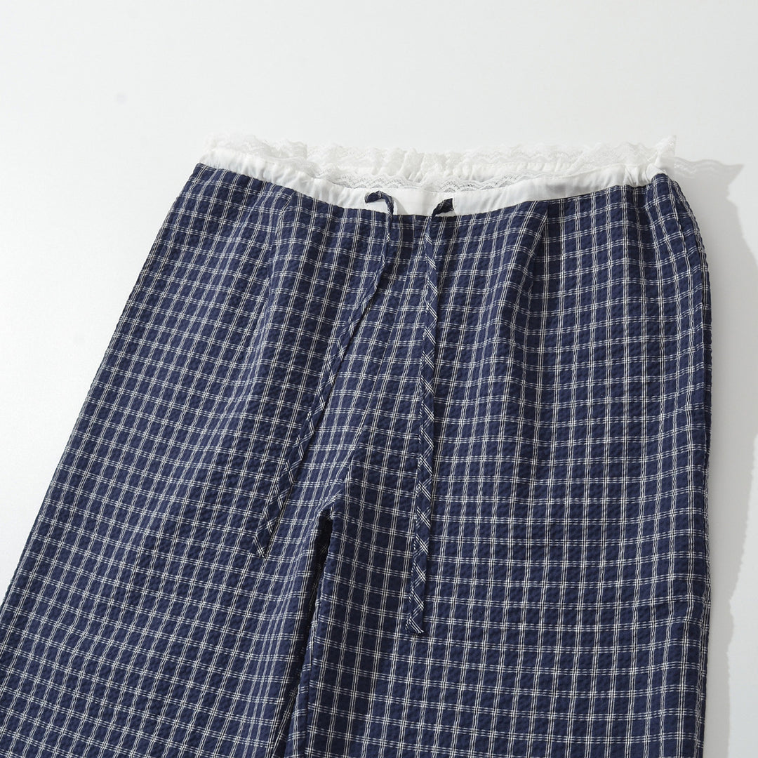 Casual palazzo pants for women with elastic waist and wide legs Lune London