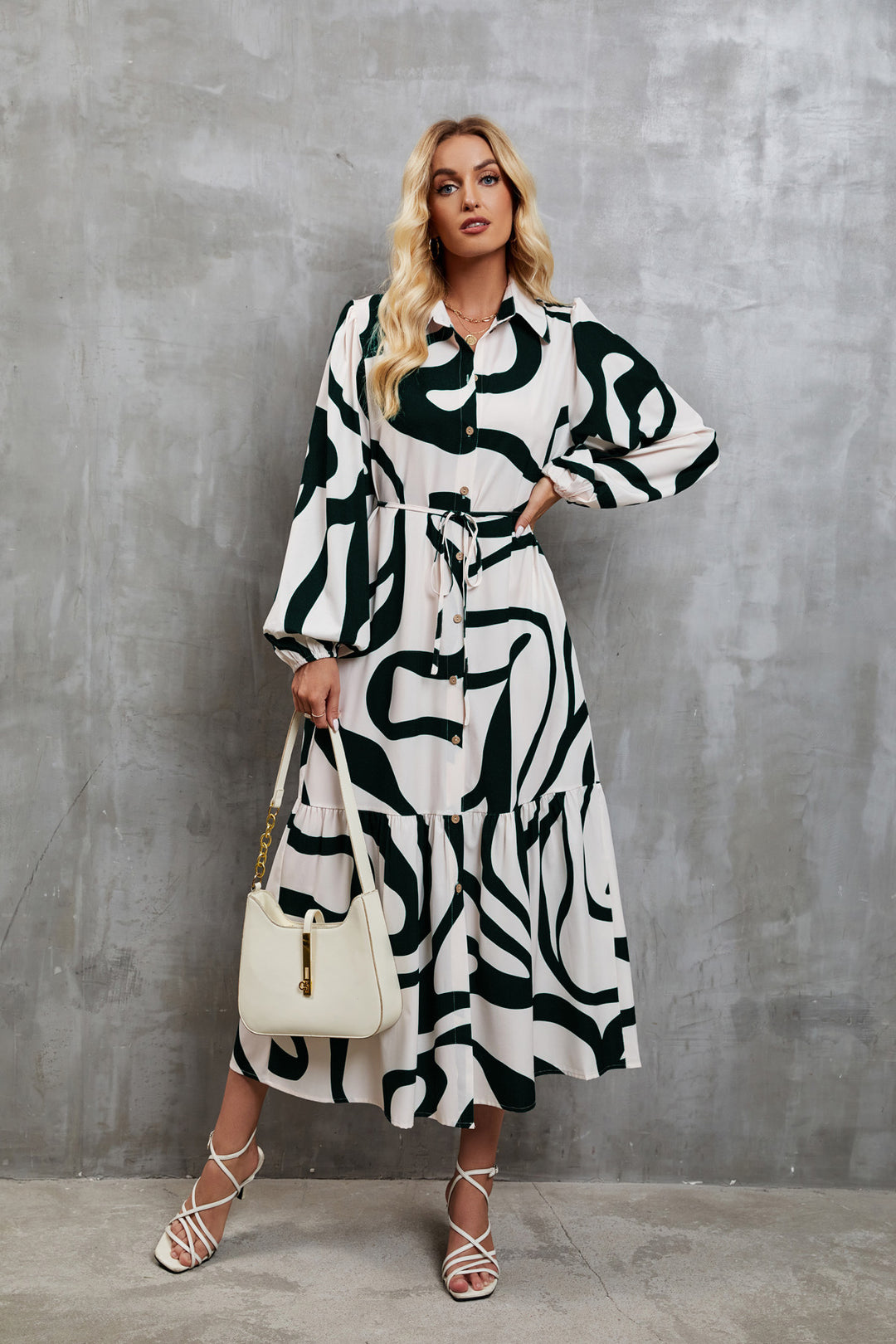 Shirt dress for women with graphic pattern Lune London