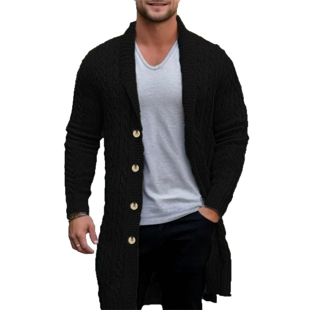 Men's knit jacket with open design and button details Lune London