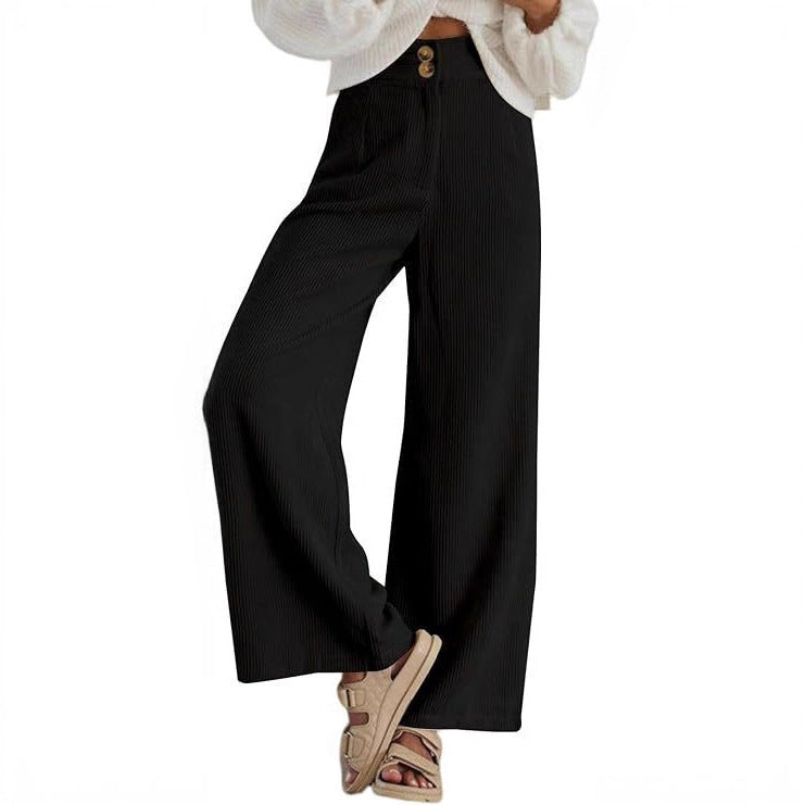 Ladies Wide Corduroy Trousers Lune London