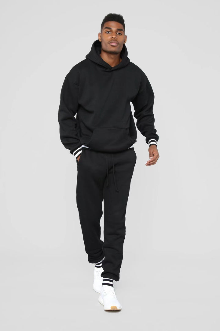 Sporty sweatshirt for men with comfortable jogger pants in chic urban style