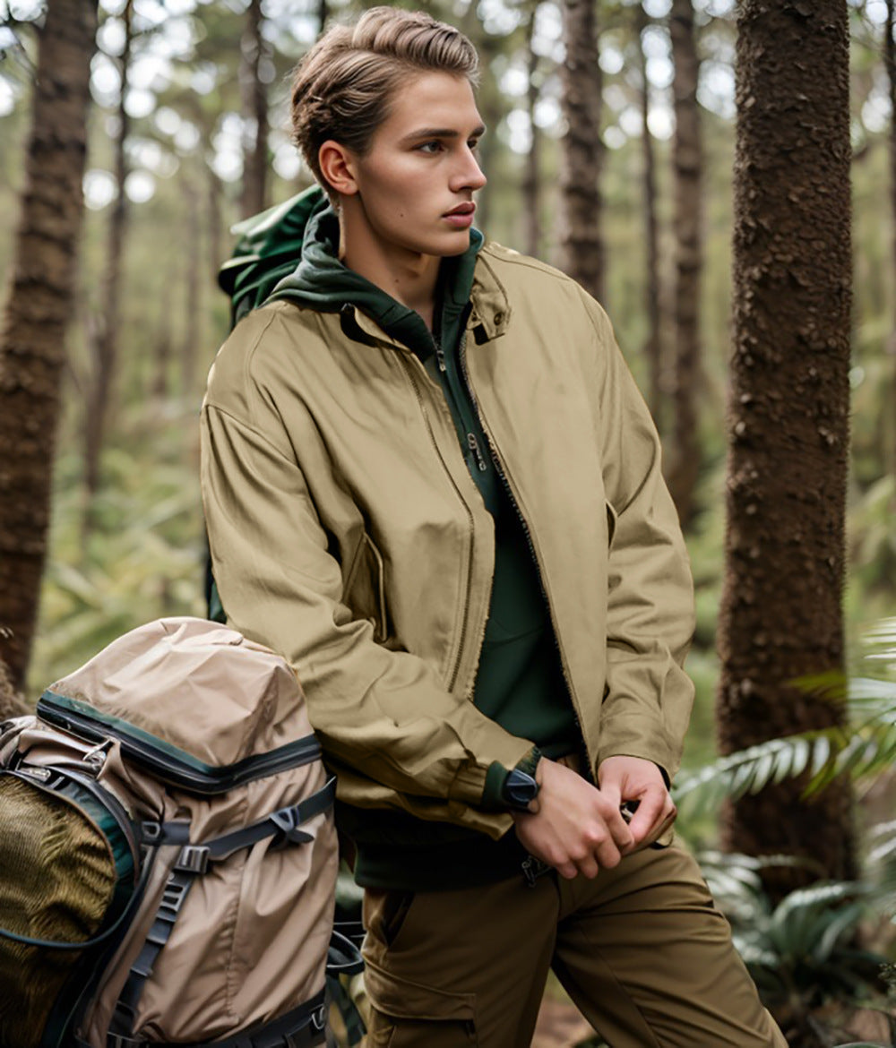 Casual bomber jacket for men with high collar Lune London