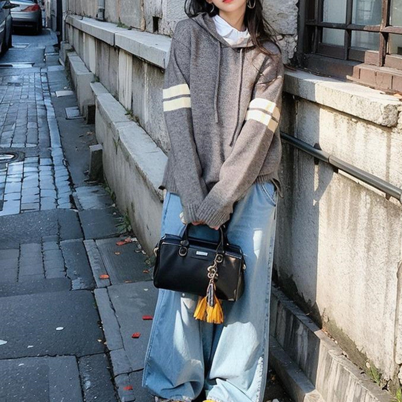 Sweat à capuche élégant pour femmes avec des rayures subtiles Chic & Stil