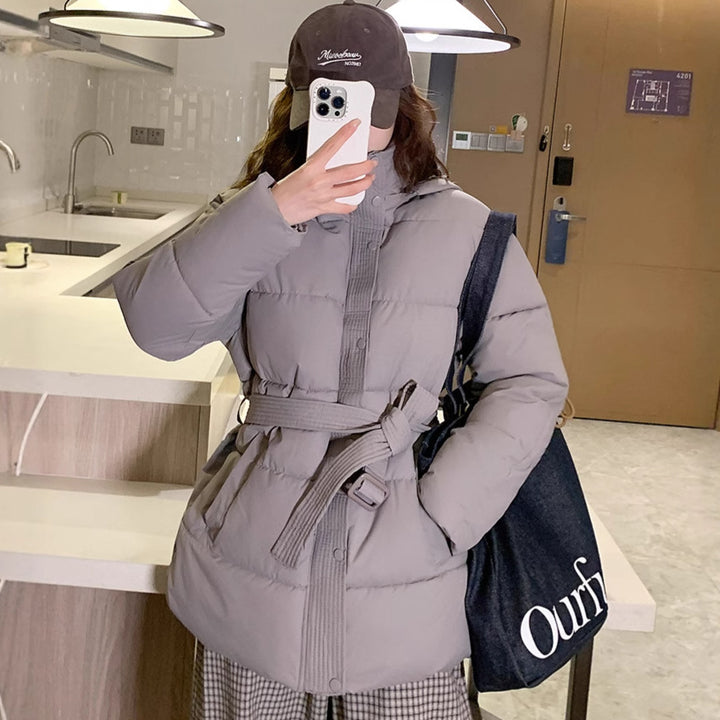 Ladies classic down jacket with high collar and practical pockets Lune London