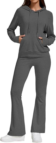 Lady hooded sports set with flared pants Lune London