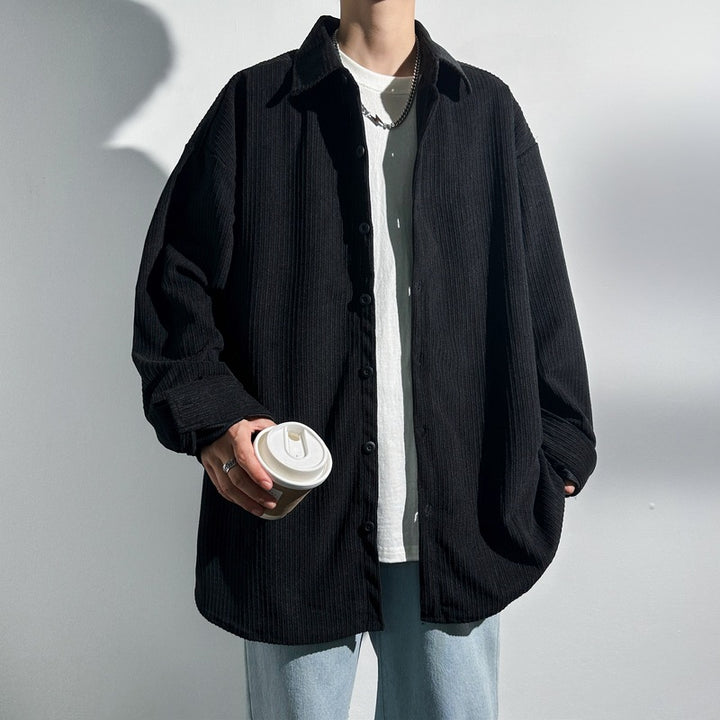 Ladies Oversized Shirt in Chic Cord and Style