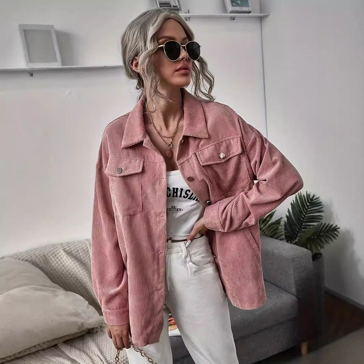 Corduroy jacket for women with a modern cut and practical pockets Lune London