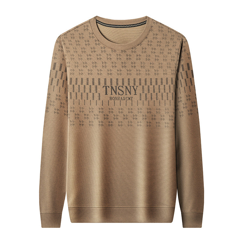 Men's trendy crew neck sweater with structured pattern Lune London
