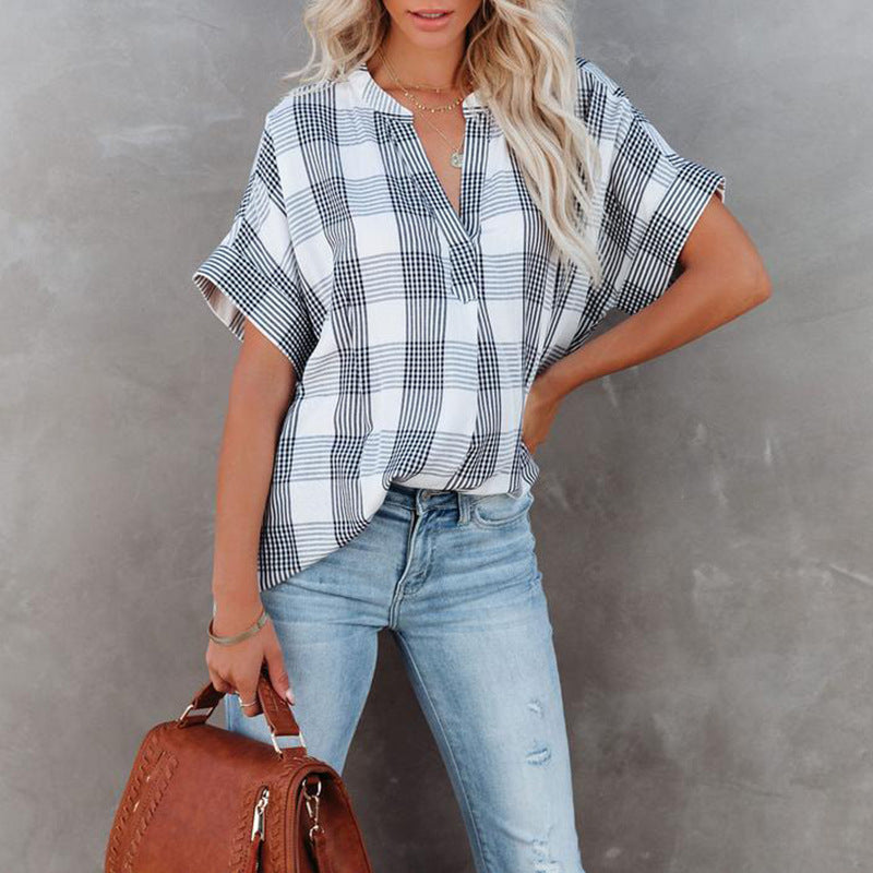 Women Oversized Top Checkered Tunic Lune London