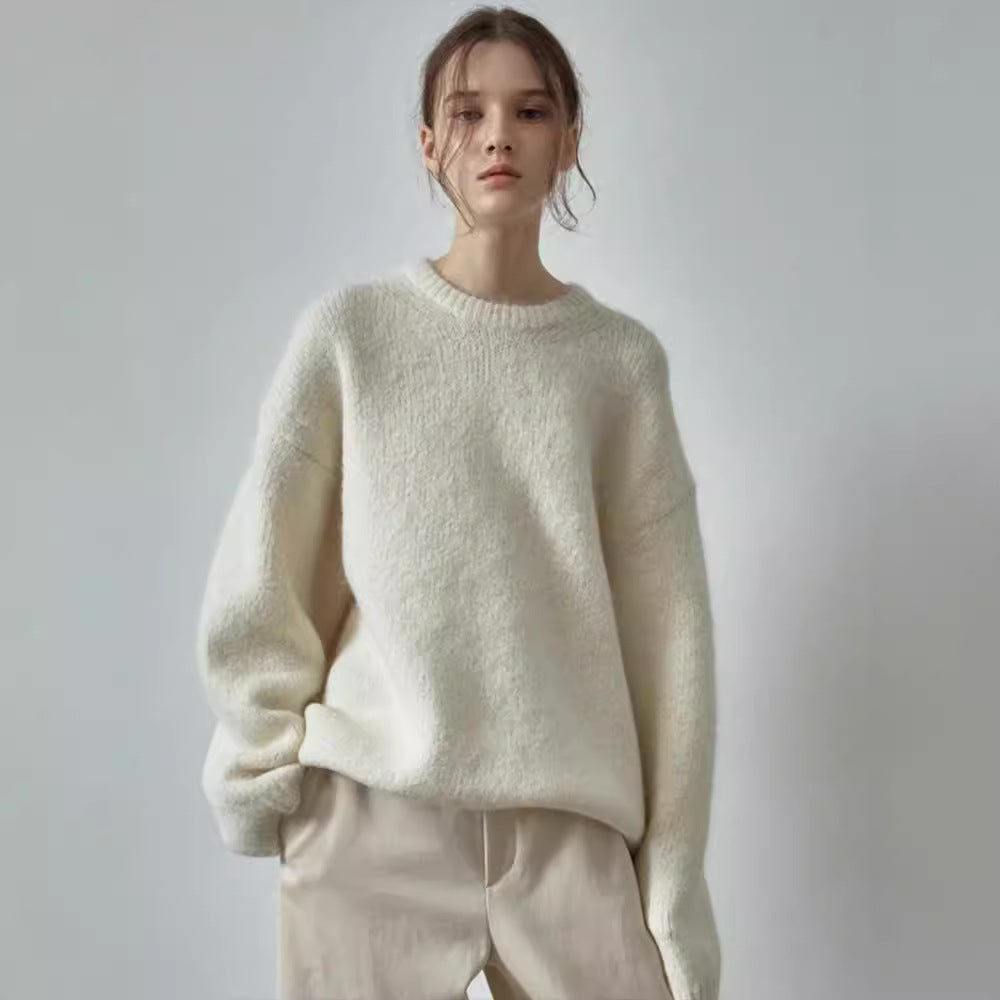 Pull surdimensionné confortable pour femmes en matériau doux