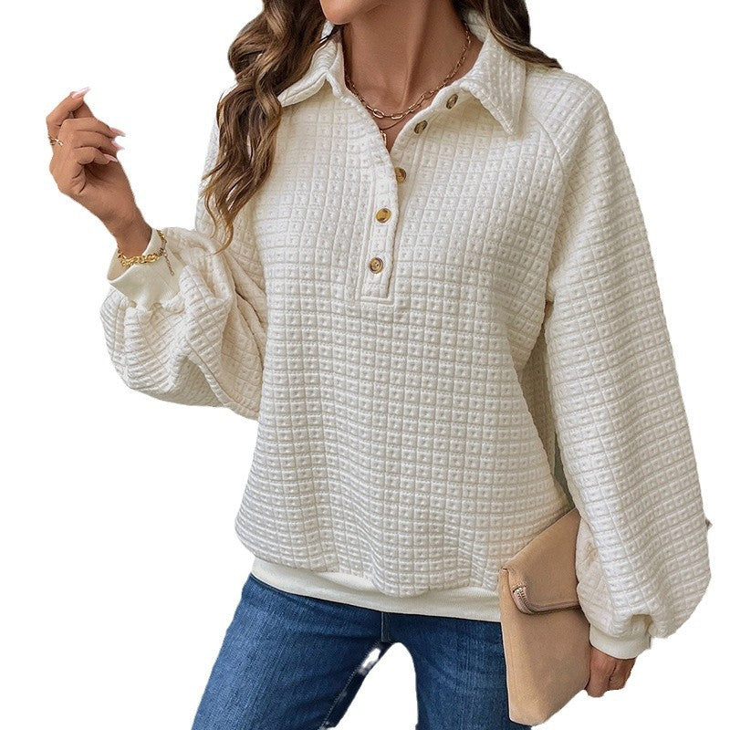 Lune London oversized casual sweater for women with textured pattern