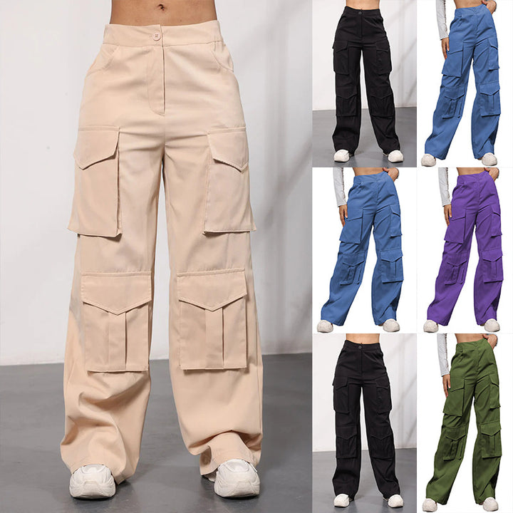 Women's cargo pants with practical pockets and wide leg Lune London