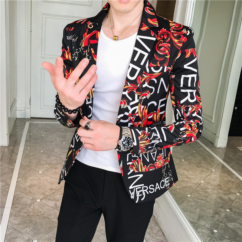 Designer men's jacket with striking graphic pattern Lune London