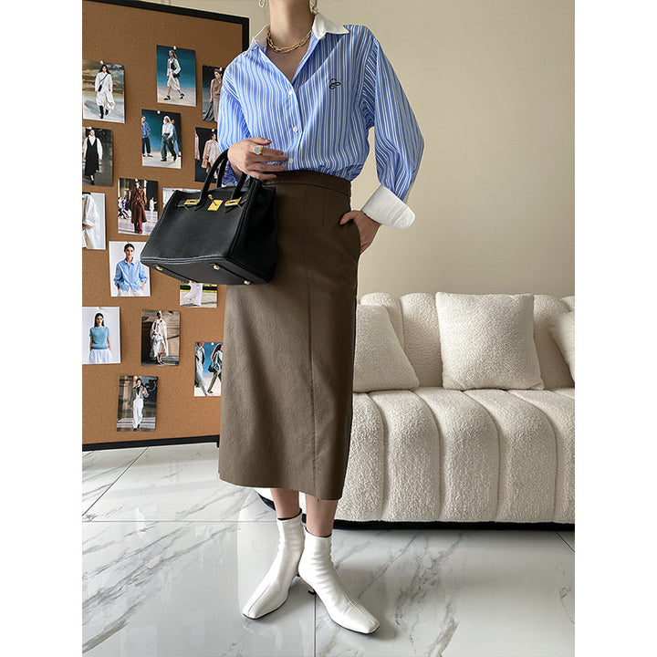 Women's Classic Shirt Blouse with Fine Stripes Chic & Stil