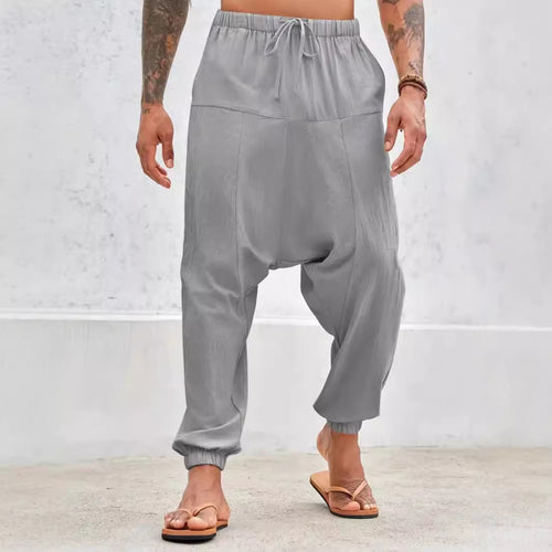 Casual harem pants for men with elastic waist and deep pockets Lune London