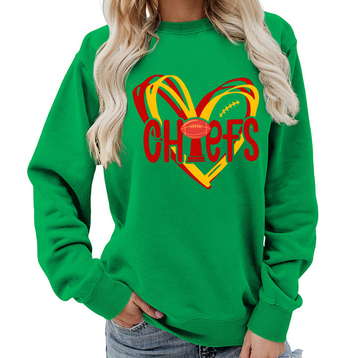 Sweat-shirt pour femmes avec design de cœur et graphiques sportifs créatifs Chic & Stil