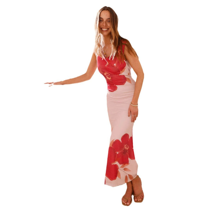 Elegant Maxi Dress for Women with Floral Design and Chic & Stylish Loose Fit