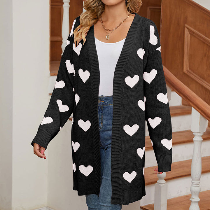 Cardigan femme avec motif en cœur Chic & Stil
