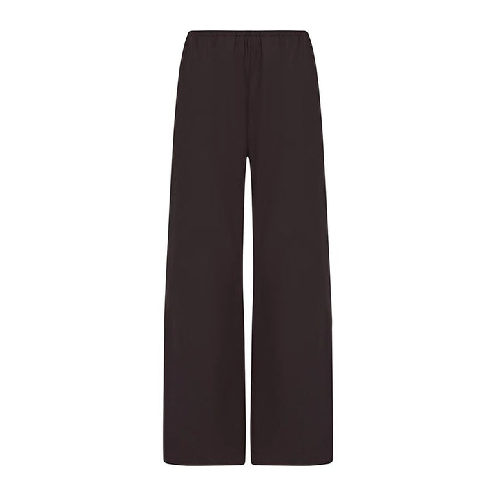 Wide high-waisted ladies' trousers in fluid material Lune London