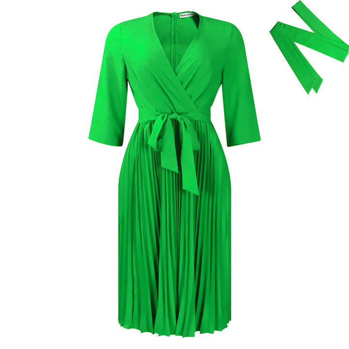Wrap dress for women with elegant draping and fitted details Lune London