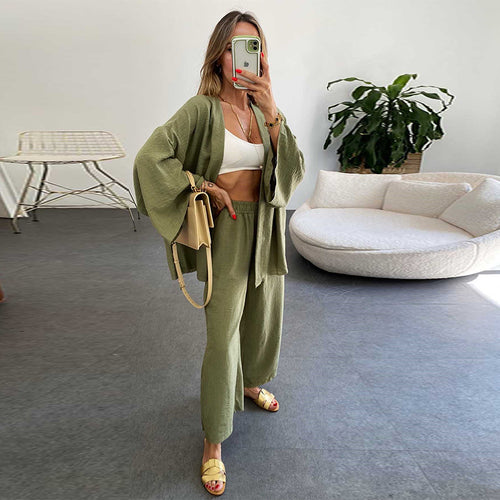 Casual 2-in-1 set for women with hoodie and wide trousers Lune London