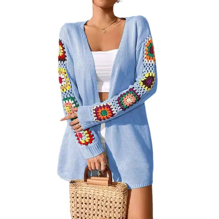 Knitted cardigan for women with unique crochet patterns Lune London