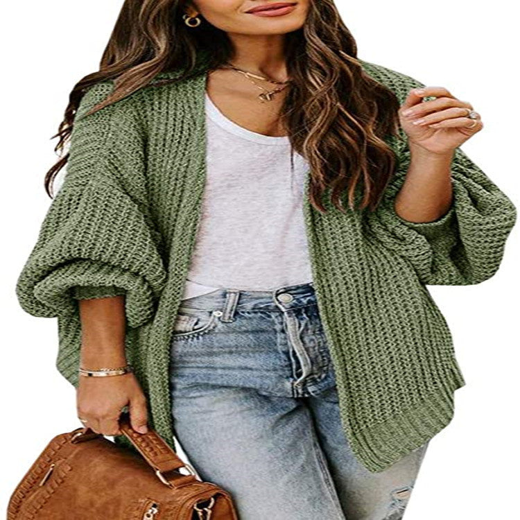 Oversized knit sweater for women with a loose fit and a deep back neckline Lune London