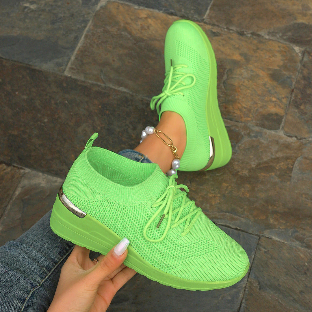 Women's Comfortable Sport Sneakers with Breathable Upper Material and Elegant Platform Sole Lune London