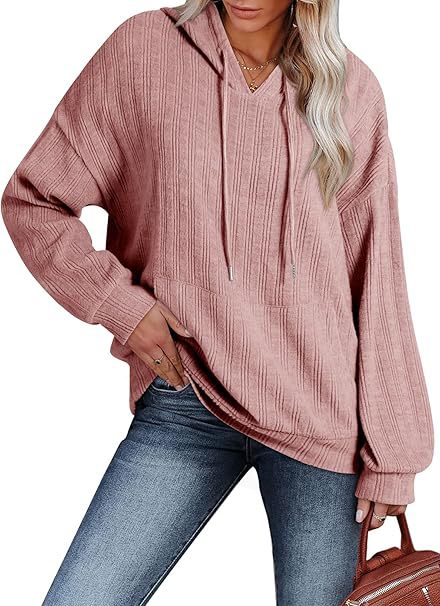 Ladies Oversized Hoodie with Chic Textured Design and Style