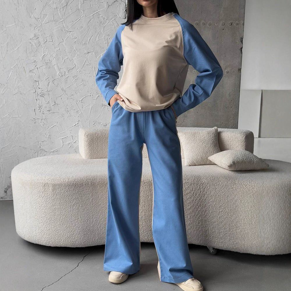 Sport leisure set for women with contrasting sleeves and soft materials Lune London