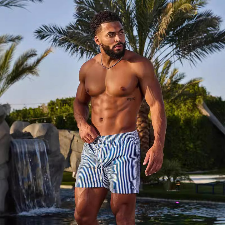 Shorts de bain stylés pour hommes avec cordon pratique Lune London