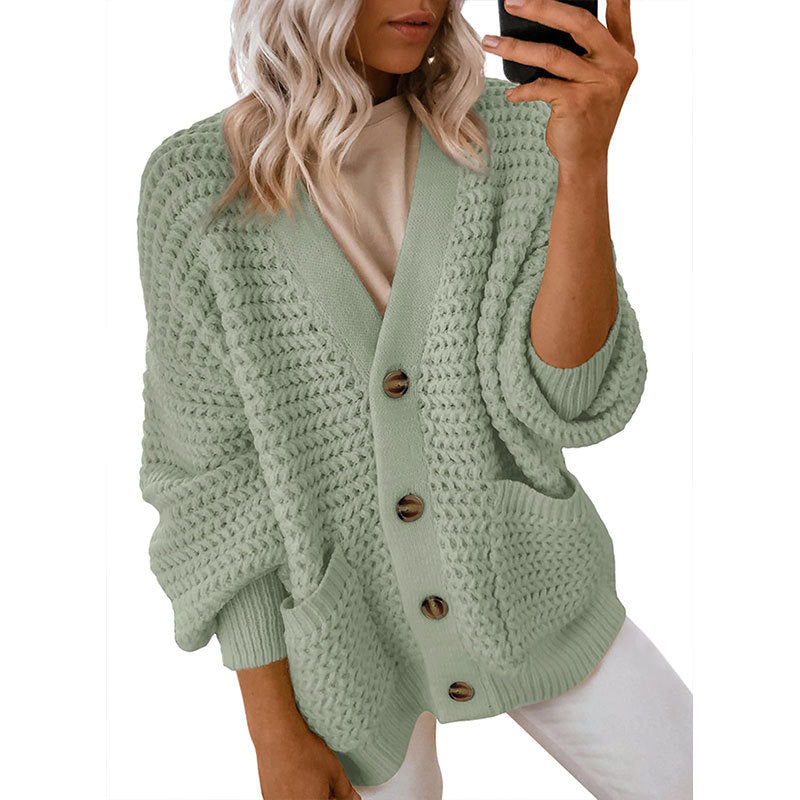 Cardigan femme avec texture épaisse et détails de boutons Chic & Stil