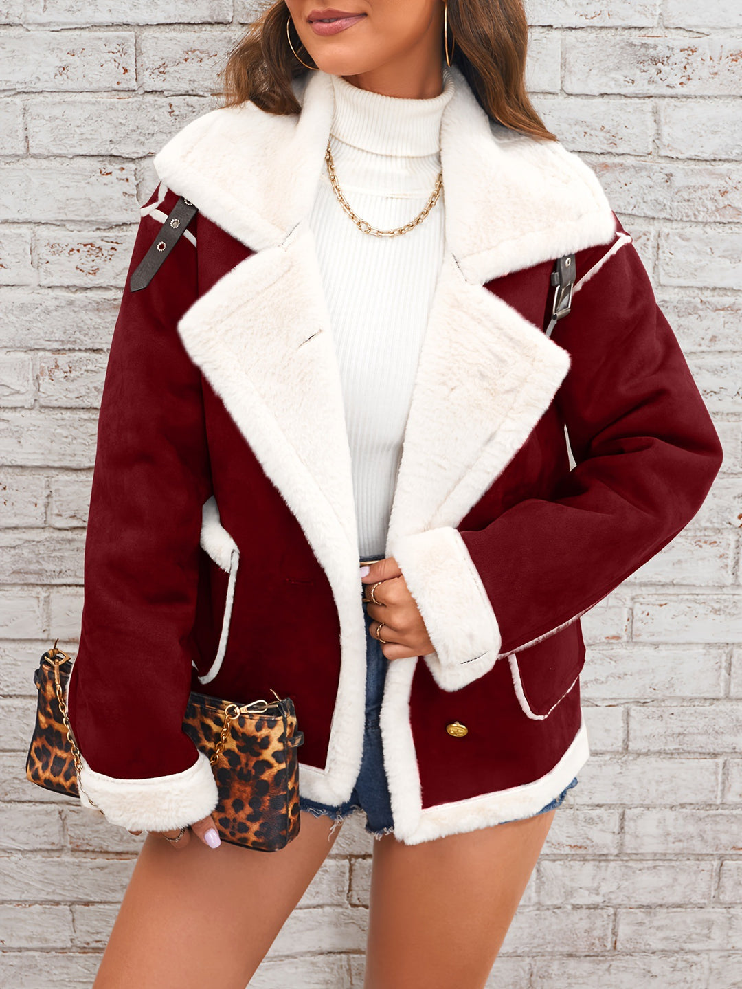 Women's oversized cozy jacket with luxurious faux fur Lune London