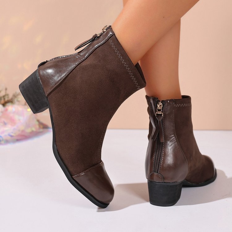 Elegant ankle boots for ladies in soft suede with stylish accents Lune London