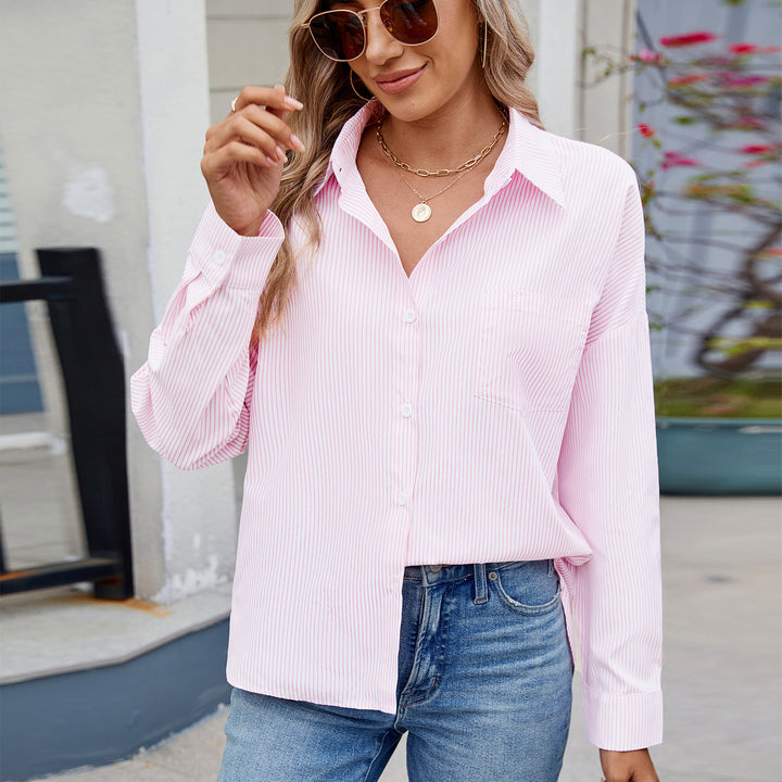 Striped blouse for women with an elegant cut and a modern fit Lune London