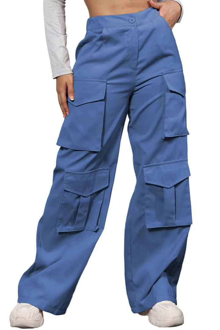 Women's cargo pants with practical pockets and wide leg Lune London