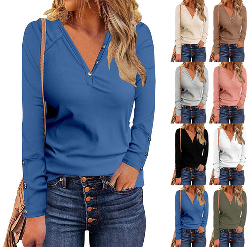 Long sleeve shirt for women with button placket and decorative openings on the sleeves Lune London