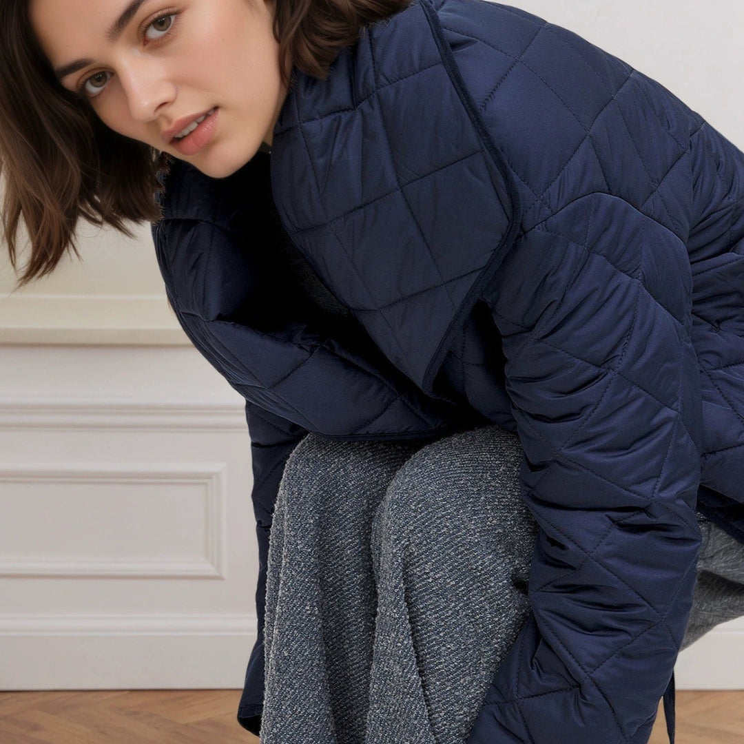 Lady quilted jacket with modern design and soft inner lining Lune London